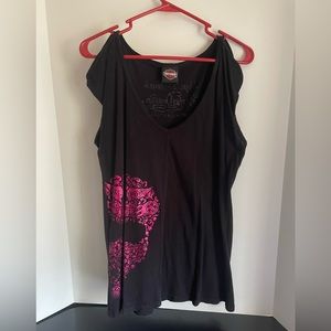 Harley Davidson black sleeveless top